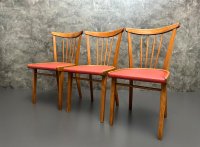 Vintage Sprossenstühle Mid Century 60er/70er rot - Bild 11