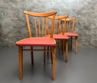 Vintage Sprossenstühle Mid Century 60er/70er rot - Bild 12