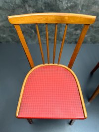 Vintage Sprossenstühle Mid Century 60er/70er rot - Bild 13