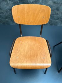2 Vintage Stapelstühle 70er/80er Mid Century Holz/Metall - Bild 6