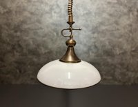 Vintage Pendelleuchte Neukro Menden Messing Glas 70er 80er - Bild 3
