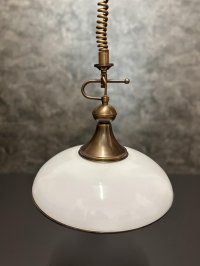 Vintage Pendelleuchte Neukro Menden Messing Glas 70er 80er - Bild 5