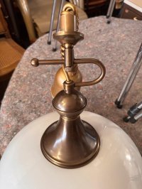 Vintage Pendelleuchte Neukro Menden Messing Glas 70er 80er - Bild 10