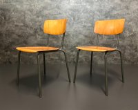 Vintage Stapelstühle 70er Jahre Metall Grau/Braun (40 Stk.) - Bild 5