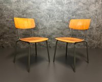 Vintage Stapelstühle 70er Jahre Metall Grau/Braun (40 Stk.) - Bild 7