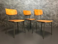 Vintage Stapelstühle 70er Jahre Metall Grau/Braun (40 Stk.) - Bild 9