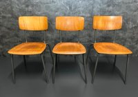 Vintage Stapelstühle 70er Jahre Metall Grau/Braun (40 Stk.) - Bild 10