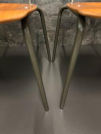 Vintage Stapelstühle 70er Jahre Metall Grau/Braun (40 Stk.) - Bild 15