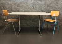 Gastro Bistro Tisch 120x80 cm verchromt lichtgrau - Bild 5