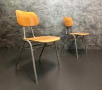 60x Vintage Stapelstühle Grau Gastro Bistro - Bild 3