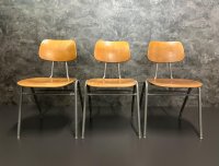 60x Vintage Stapelstühle Grau Gastro Bistro - Bild 6
