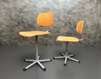 Vintage Werkstattstühle drehbar höhenverstellbar Industrial - Bild 5