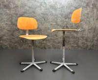 Vintage Werkstattstühle drehbar höhenverstellbar Industrial - Bild 9