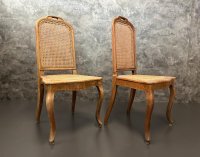 2 Stühle Louis XV Stil Wiener Geflecht Rattan - Bild 4