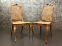 2 Stühle Louis XV Stil Wiener Geflecht Rattan - Bild 6