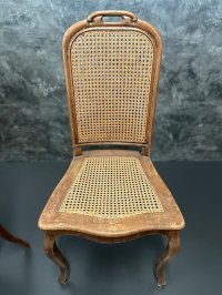 2 Stühle Louis XV Stil Wiener Geflecht Rattan - Bild 8