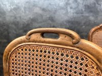 2 Stühle Louis XV Stil Wiener Geflecht Rattan - Bild 14