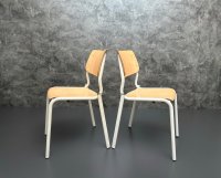 5x Stapelstühle Pagholz Vintage Retro Küchenstühle - Bild 2