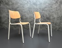 5x Stapelstühle Pagholz Vintage Retro Küchenstühle - Bild 3