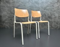 5x Stapelstühle Pagholz Vintage Retro Küchenstühle - Bild 4