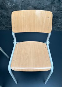 5x Stapelstühle Pagholz Vintage Retro Küchenstühle - Bild 11
