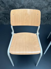 5x Stapelstühle Pagholz Vintage Retro Küchenstühle - Bild 12