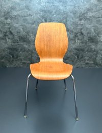 Vintage Stuhl Dänemark Teak/Nussbaum Chromgestell 70er - Bild 2