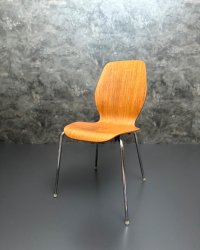 Vintage Stuhl Dänemark Teak/Nussbaum Chromgestell 70er - Bild 3