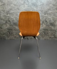 Vintage Stuhl Dänemark Teak/Nussbaum Chromgestell 70er - Bild 5