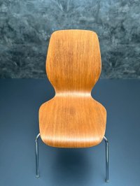 Vintage Stuhl Dänemark Teak/Nussbaum Chromgestell 70er - Bild 7