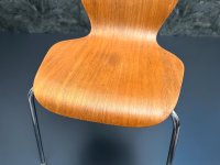 Vintage Stuhl Dänemark Teak/Nussbaum Chromgestell 70er - Bild 12