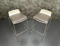 Stapelbare Barhocker Braun Kunstleder 6 Stk. Gastro - Bild 3