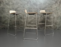 Stapelbare Barhocker Braun Kunstleder 6 Stk. Gastro - Bild 7