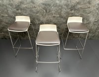 Stapelbare Barhocker Braun Kunstleder 6 Stk. Gastro - Bild 14