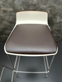 Stapelbare Barhocker Braun Kunstleder 6 Stk. Gastro - Bild 16