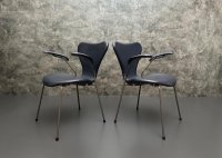 Fritz Hansen Serie 7 3207 Leder Armlehnstuhl Arne Jacobsen - Bild 3
