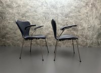 Fritz Hansen Serie 7 3207 Leder Armlehnstuhl Arne Jacobsen - Bild 4