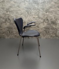 Fritz Hansen Serie 7 3207 Leder Armlehnstuhl Arne Jacobsen - Bild 7