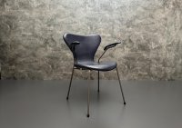 Fritz Hansen Serie 7 3207 Leder Armlehnstuhl Arne Jacobsen - Bild 8