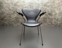 Fritz Hansen Serie 7 3207 Leder Armlehnstuhl Arne Jacobsen - Bild 9