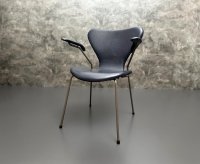 Fritz Hansen Serie 7 3207 Leder Armlehnstuhl Arne Jacobsen - Bild 10