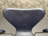 Fritz Hansen Serie 7 3207 Leder Armlehnstuhl Arne Jacobsen - Bild 14