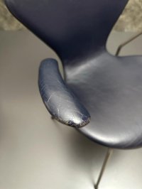 Fritz Hansen Serie 7 3207 Leder Armlehnstuhl Arne Jacobsen - Bild 16