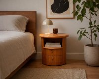 Vintage Teak Nachttisch Silkeborg 70er 61x33x60 cm - Bild 1