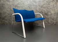 Thonet Zweisitzer Bank Wartebank Designklassiker Blau - Bild 3