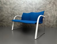 Thonet Zweisitzer Bank Wartebank Designklassiker Blau - Bild 4