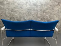 Thonet Zweisitzer Bank Wartebank Designklassiker Blau - Bild 11