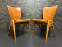 Stoelcker 320 Stapelstuhl Vintage 1950er Holz - Bild 3