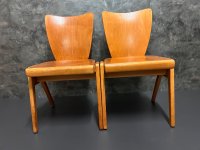 Stoelcker 320 Stapelstuhl Vintage 1950er Holz - Bild 6
