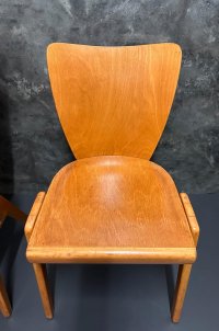 Stoelcker 320 Stapelstuhl Vintage 1950er Holz - Bild 9